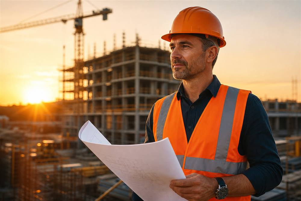 Construction company website template preview