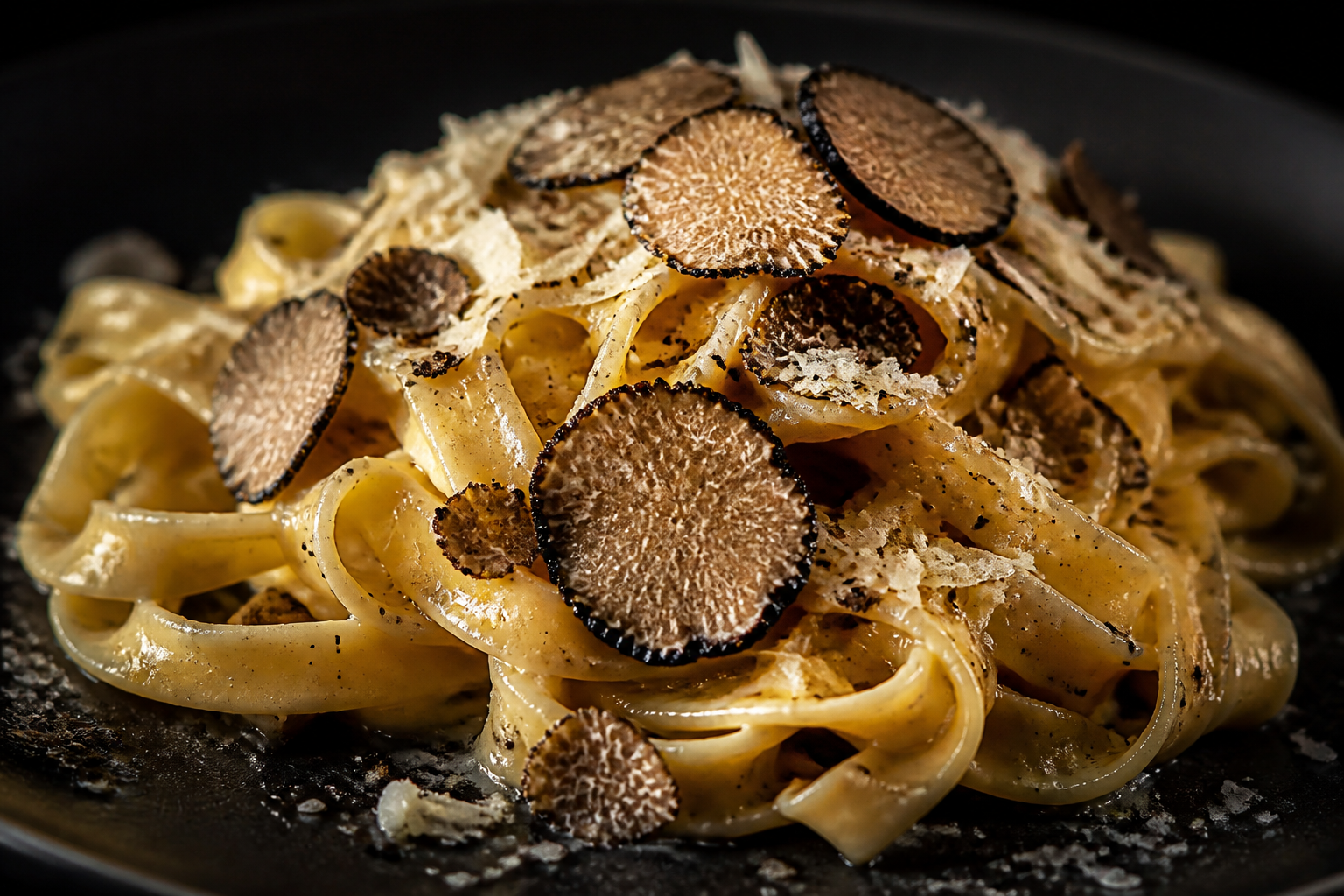 Truffle tagliatelle pasta