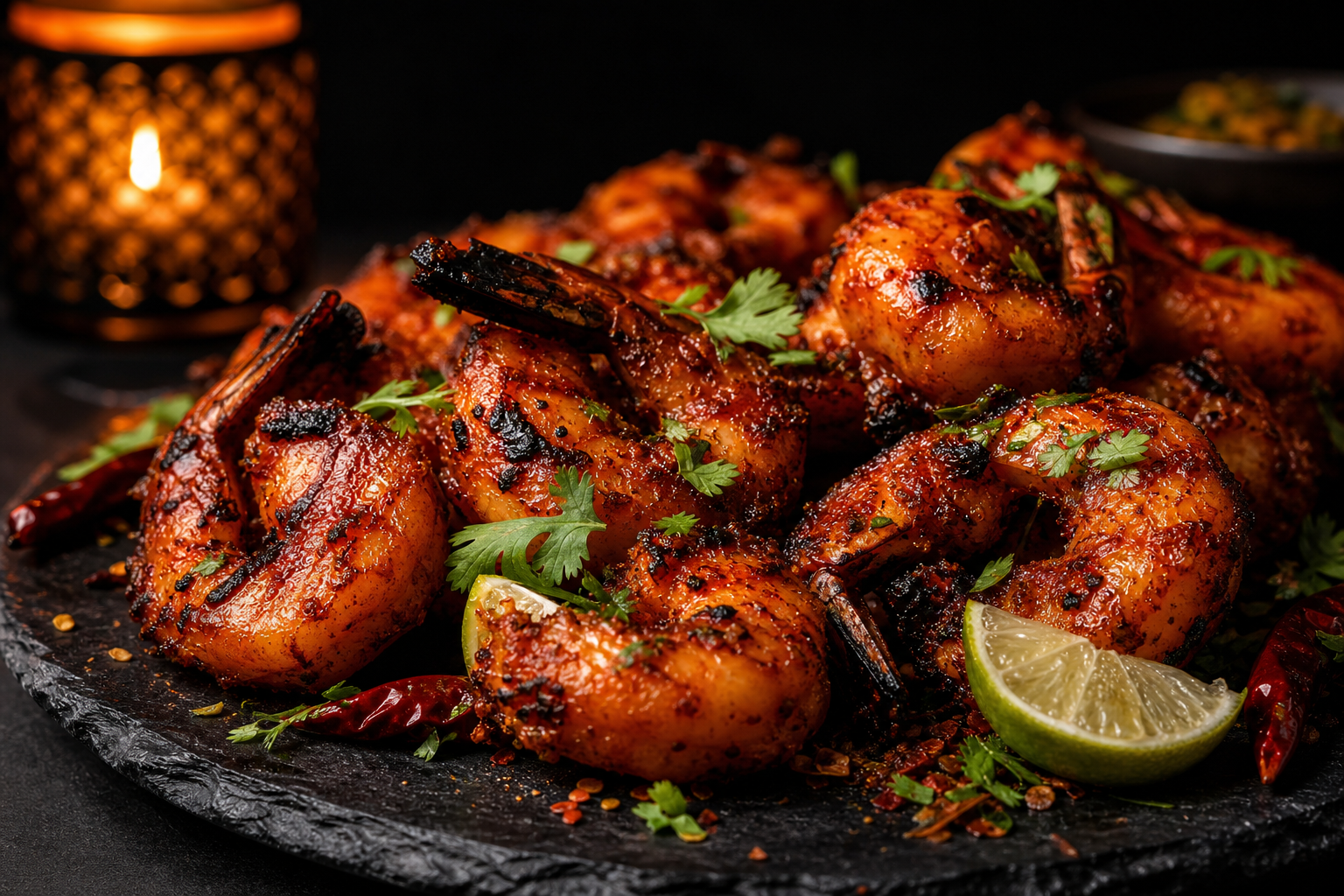Tandoori prawns